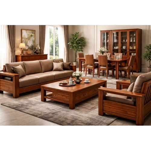 Bộ bàn ghế gỗ đẹp giá rẻ nhất Bình Phước